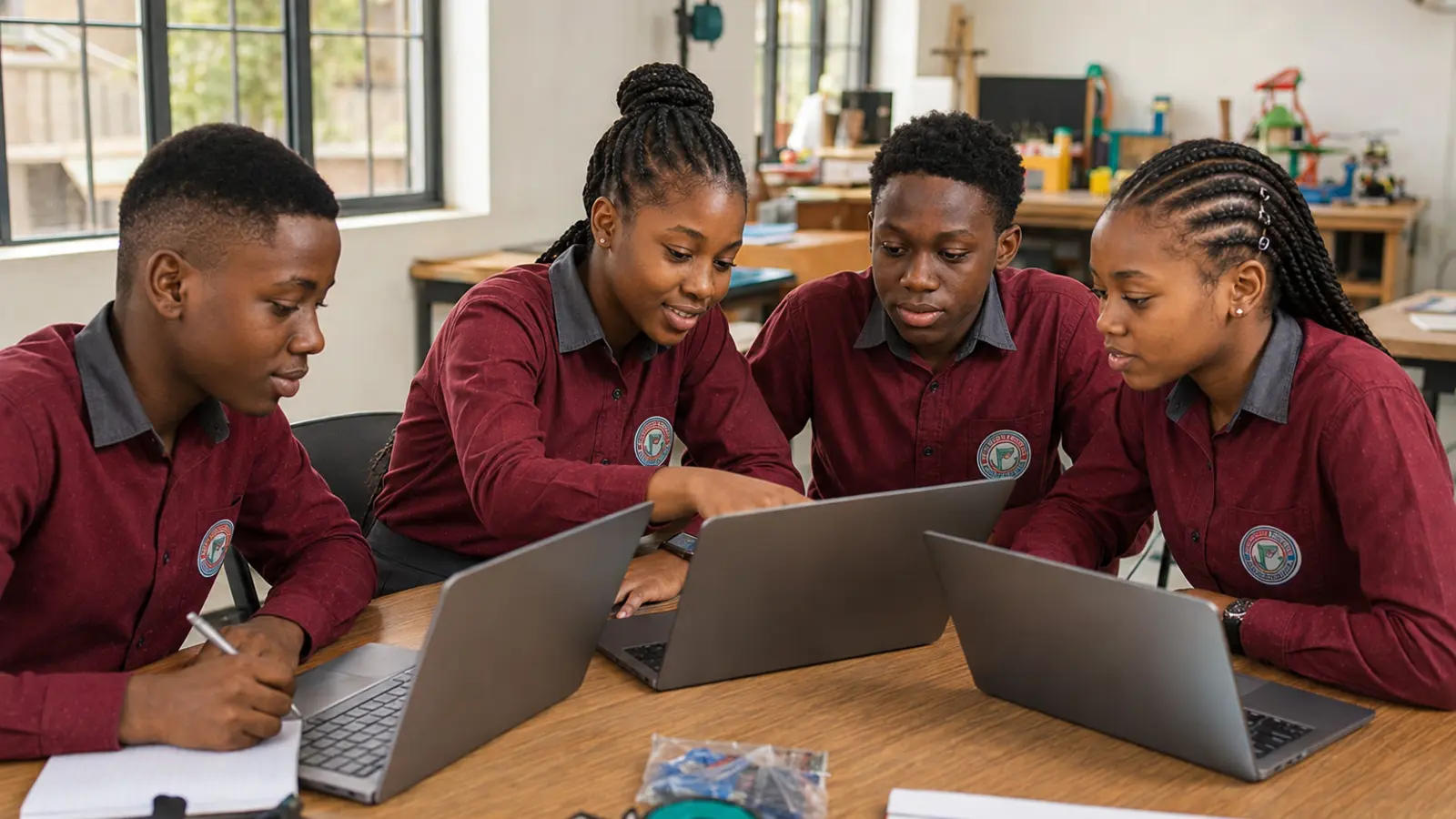 Students using Chromebooks